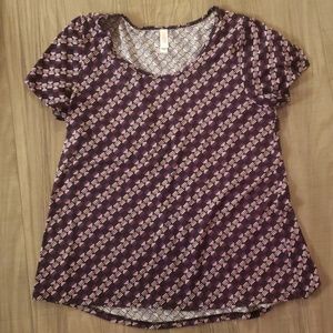 Purple patterned Lularoe Classic T